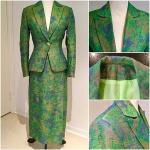 Ladies Silk-Blend Suit Size 0P - Mint Condition